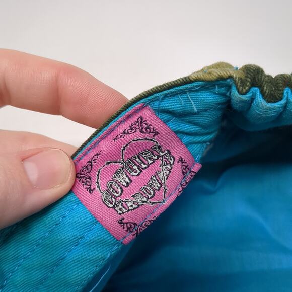 Cross Cadet Army Cap Multicolor One Size Embroidered Camouflage Cow Girl - Picture 9 of 10